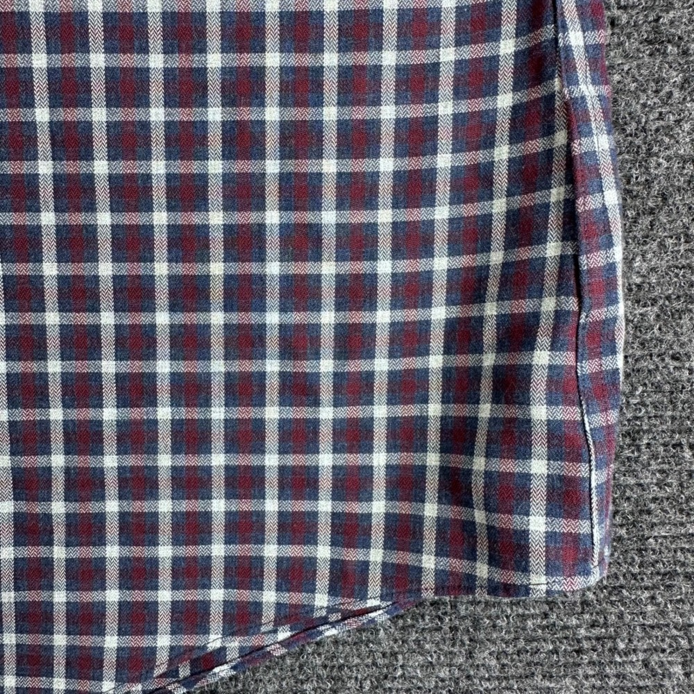 Brooks Brothers Button Down Mens XL Extra Large Blue Burgundy Plaid Regent Shirt - Picture 8 of 15